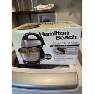 Hamilton Beach 64650 6-Speed Classic Stainless Steel Stand Hand Mixer